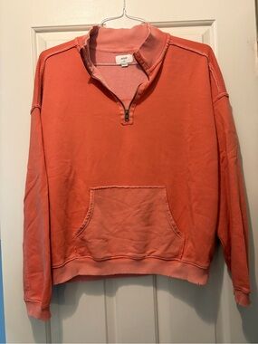 Aerie Zip-Neck Pullover Sweatshirt